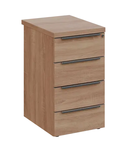 SIKC - 61 kontejner přístavný, 4-zásuvkový, deska 36 mm, centrální zámek, dub bardolino